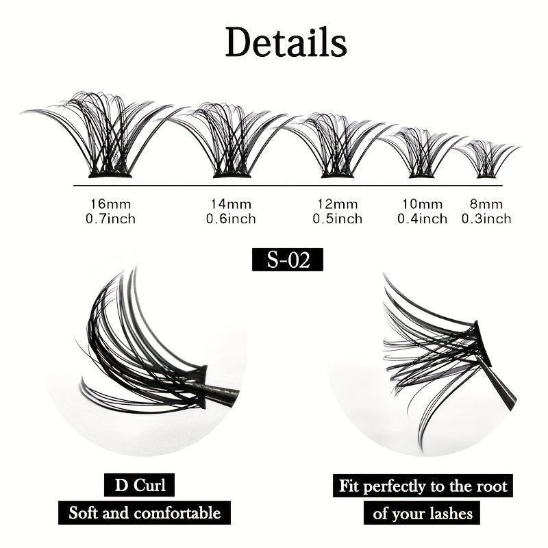 110 Clusters C D Wispy Lashes DIY At Home Application