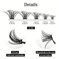 110 Clusters C D Wispy Lashes DIY At Home Application