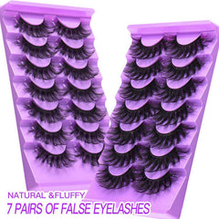7 Pairs Mink Strip False Eyelashes Thick 3D Volume Natural Look