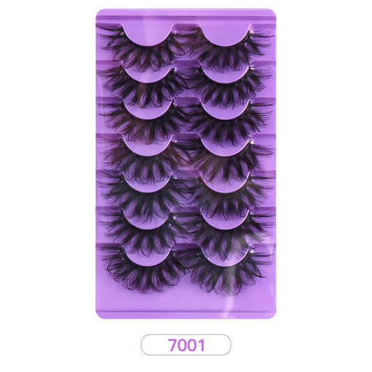 7 Pairs Mink Strip False Eyelashes Thick 3D Volume Natural Look