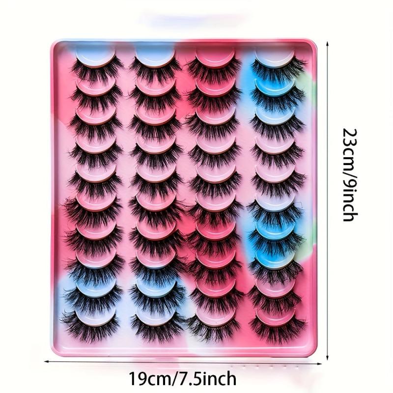 20 Pairs Box Faux Mink Eyelashes Unique Natural Dense False Eyelashes