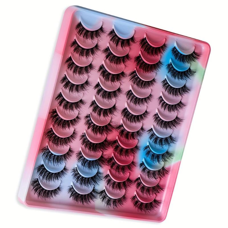 20 Pairs Box Faux Mink Eyelashes Unique Natural Dense False Eyelashes