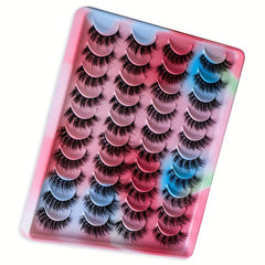 20 Pairs Box Faux Mink Eyelashes Unique Natural Dense False Eyelashes