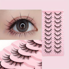 10 Pairs Devil False Eyelashes Spiky Manga Sunflower Style Cosplay Lash