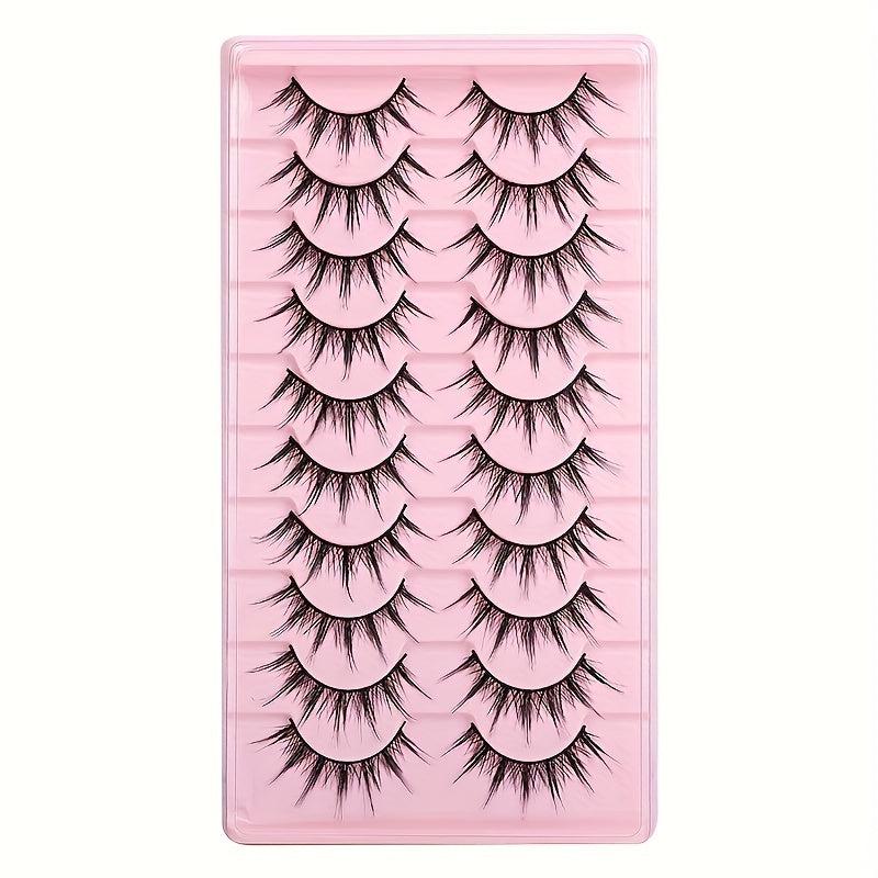 10 Pairs Devil False Eyelashes Spiky Manga Sunflower Style Cosplay Lash