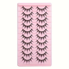 10 Pairs Devil False Eyelashes Spiky Manga Sunflower Style Cosplay Lash