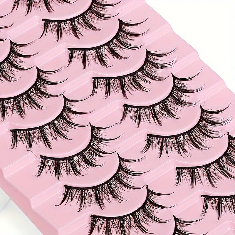 10 Pairs Devil False Eyelashes Spiky Manga Sunflower Style Cosplay Lash
