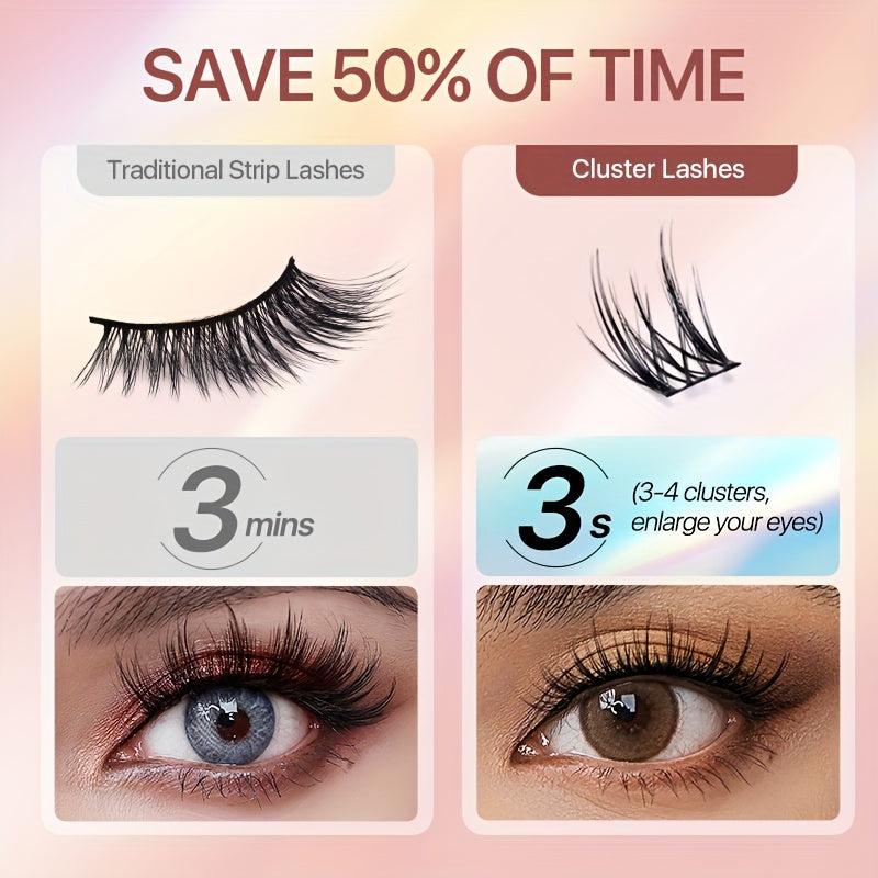 DIY Eyelash Clusters Extensions with Lash Glue