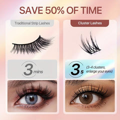 DIY Eyelash Clusters Extensions with Lash Glue