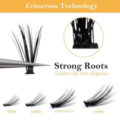 360pcs Clusters False Eyelashes DIY Set Individual Lashes Extension