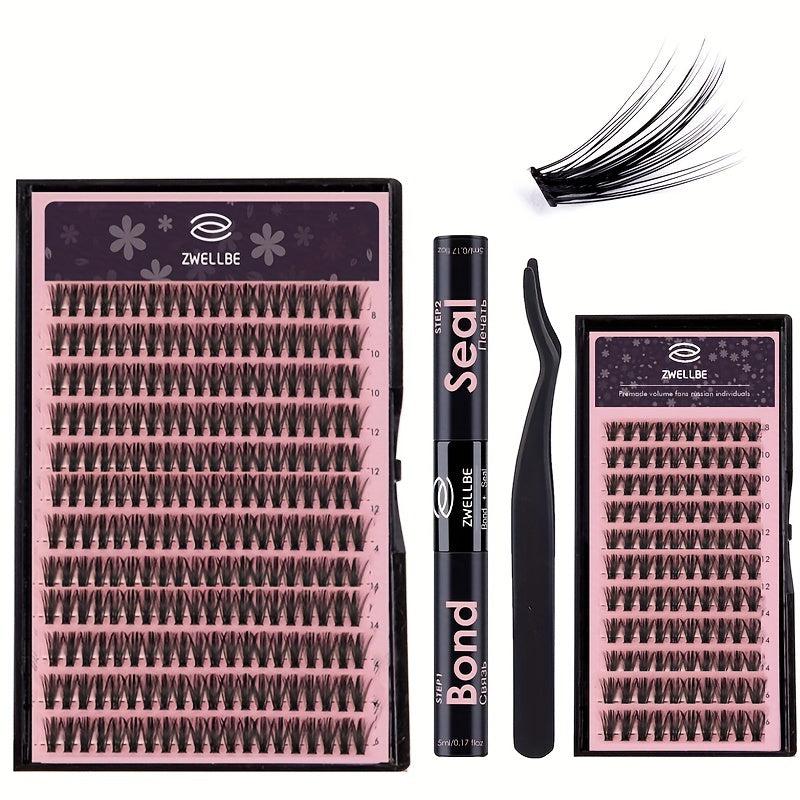 360pcs Clusters False Eyelashes DIY Set Individual Lashes Extension