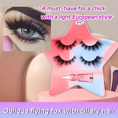 2 Pairs Fox Eye Lashes for Natural Thick Curling Eyelashes