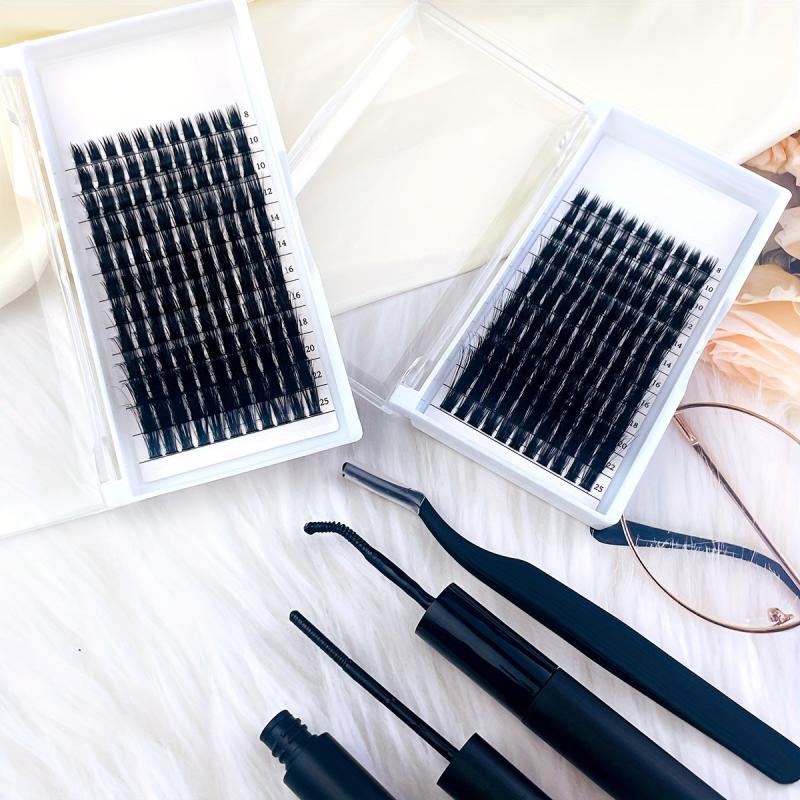25mm DIY Lashes 0.07 D Curl Clusters DIY Volume False Lashes Wispy