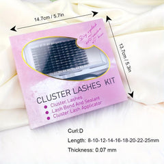 25mm DIY Lashes 0.07 D Curl Clusters DIY Volume False Lashes Wispy