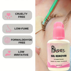 Sensitive Eyelash Extension Gel Remover Clear Gel 15ml - No Burn Acetone