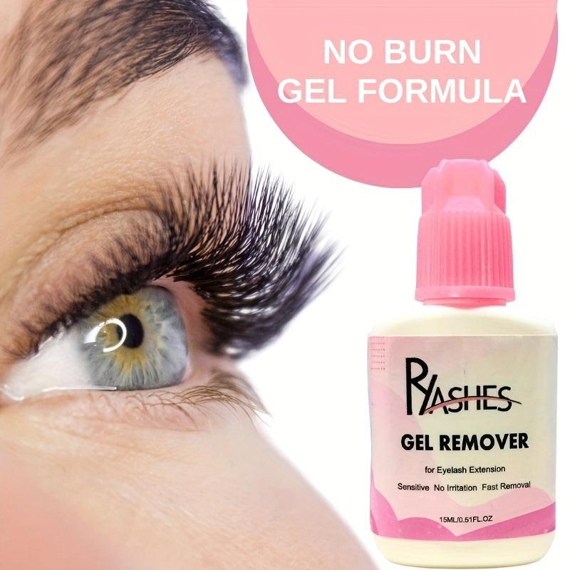 Sensitive Eyelash Extension Gel Remover Clear Gel 15ml - No Burn Acetone