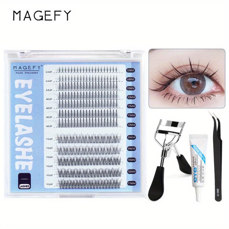 240pcs Grafted Eyelashes Mixed Set Natural Lightweight C Curling False Eyelashes
