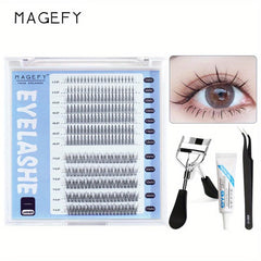 240pcs Grafted Eyelashes Mixed Set Natural Lightweight C Curling False Eyelashes