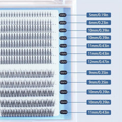 240pcs Grafted Eyelashes Mixed Set Natural Lightweight C Curling False Eyelashes