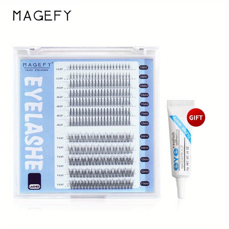 240pcs Grafted Eyelashes Mixed Set Natural Lightweight C Curling False Eyelashes