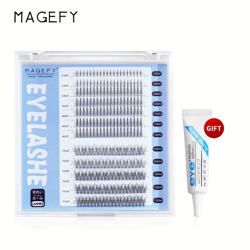 240pcs Grafted Eyelashes Mixed Set Natural Lightweight C Curling False Eyelashes
