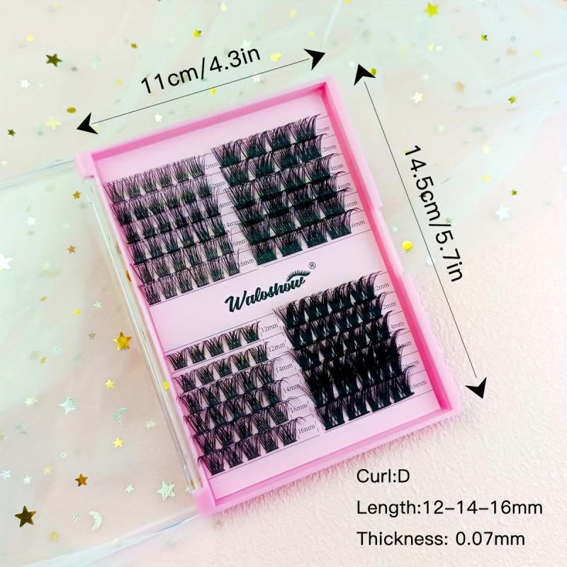 DIY Lashes Extension Kit - 4 Style Lashes, Bond, Seal Mascara, Glue Remover