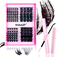 DIY Lashes Extension Kit - 4 Style Lashes, Bond, Seal Mascara, Glue Remover