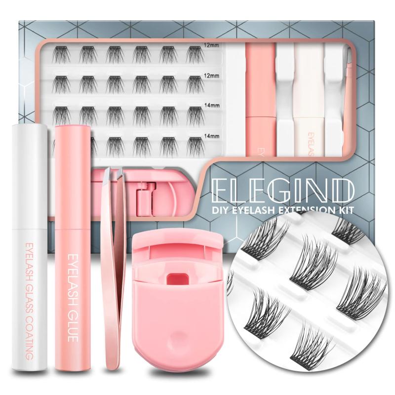 DIY Eyelash Extension Kit With 3D Volume Lash Clusters