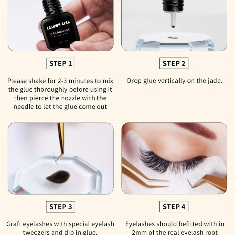 Fast Drying Eyelash Extension Glue 5ml Strong Hold Adhesive Retention 5-7 Weeks