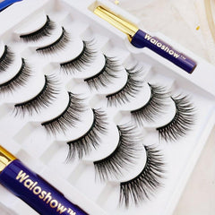 7 Pairs 3D Magnetic Eyelashes With Eyeliner Kit - Long Lasting & Natural Look