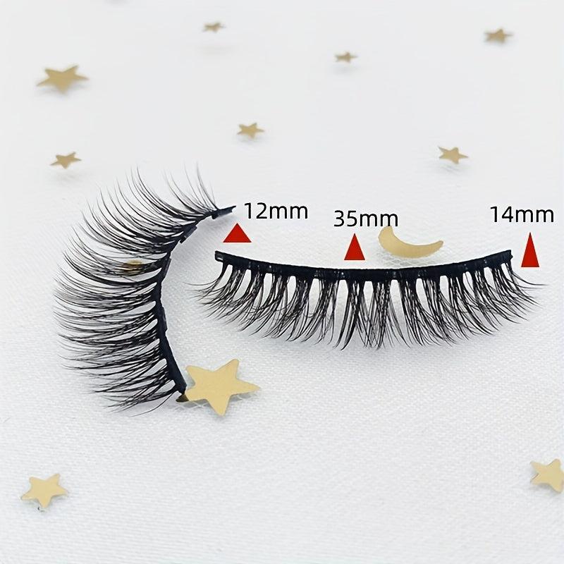 7 Pairs Self Adhesive Natural Look Eyelashes No Glue Needed Waterproof