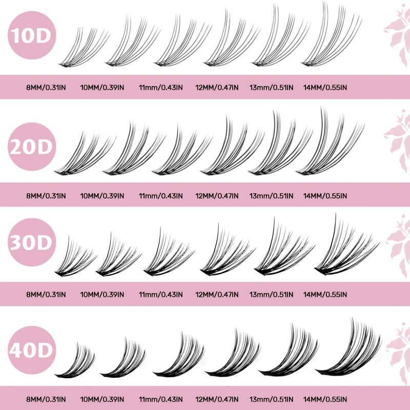 DIY Lash Extension Kit 240pcs Individual Eyelash Extension Kit