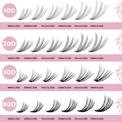 DIY Lash Extension Kit 240pcs Individual Eyelash Extension Kit