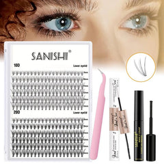 DIY Lash Extension Kit 240pcs Individual Eyelash Extension Kit