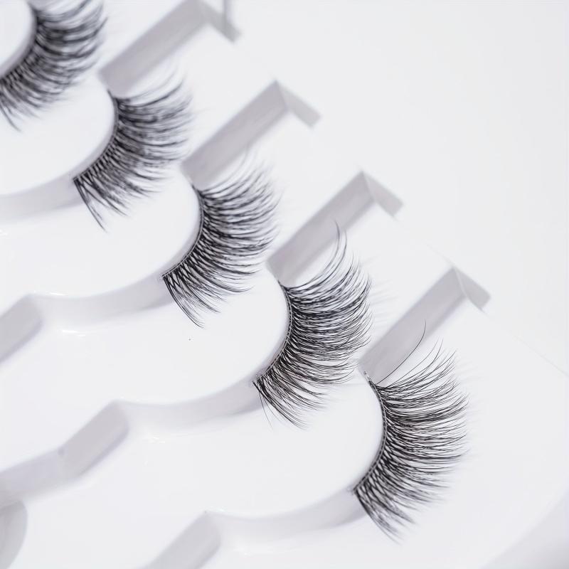 5D Half Eyelashes Natural Wispy Cross Eye Lashes 14mm