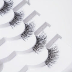 5D Half Eyelashes Natural Wispy Cross Eye Lashes 14mm