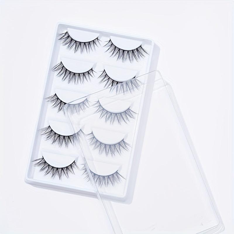 5 Pairs Natural Wispy Cross False Eyelashes