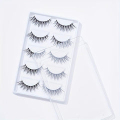 5 Pairs Natural Wispy Cross False Eyelashes