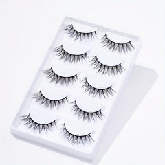 5 Pairs Natural Wispy Cross False Eyelashes