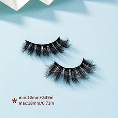 Volumized False Eyelashes Messy High Volume 10 18mm Wispy Long Thick Eyelashes
