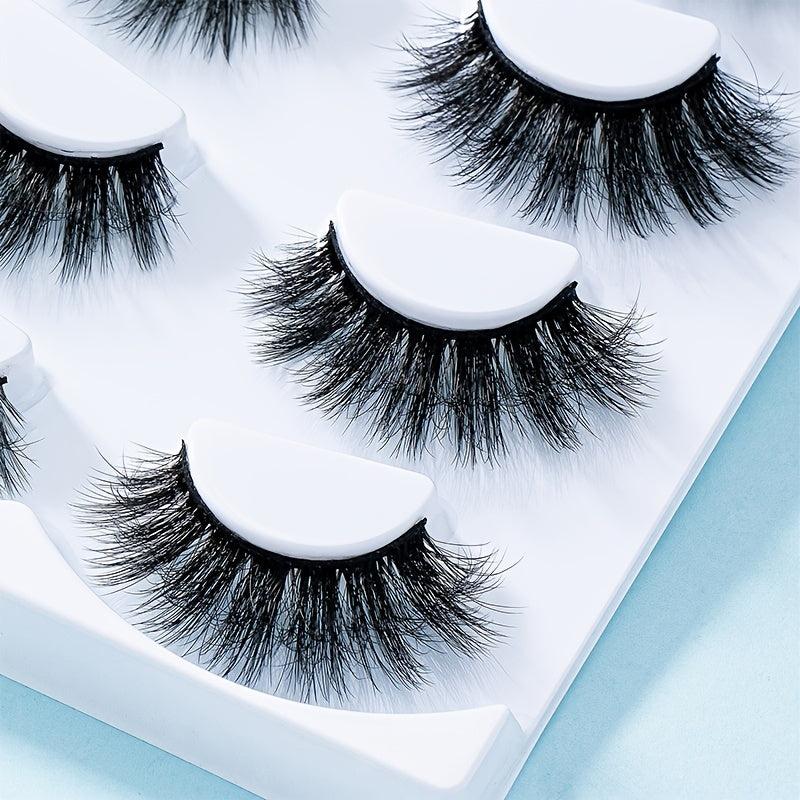 Volumized False Eyelashes Messy High Volume 10 18mm Wispy Long Thick Eyelashes