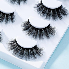 Volumized False Eyelashes Messy High Volume 10 18mm Wispy Long Thick Eyelashes