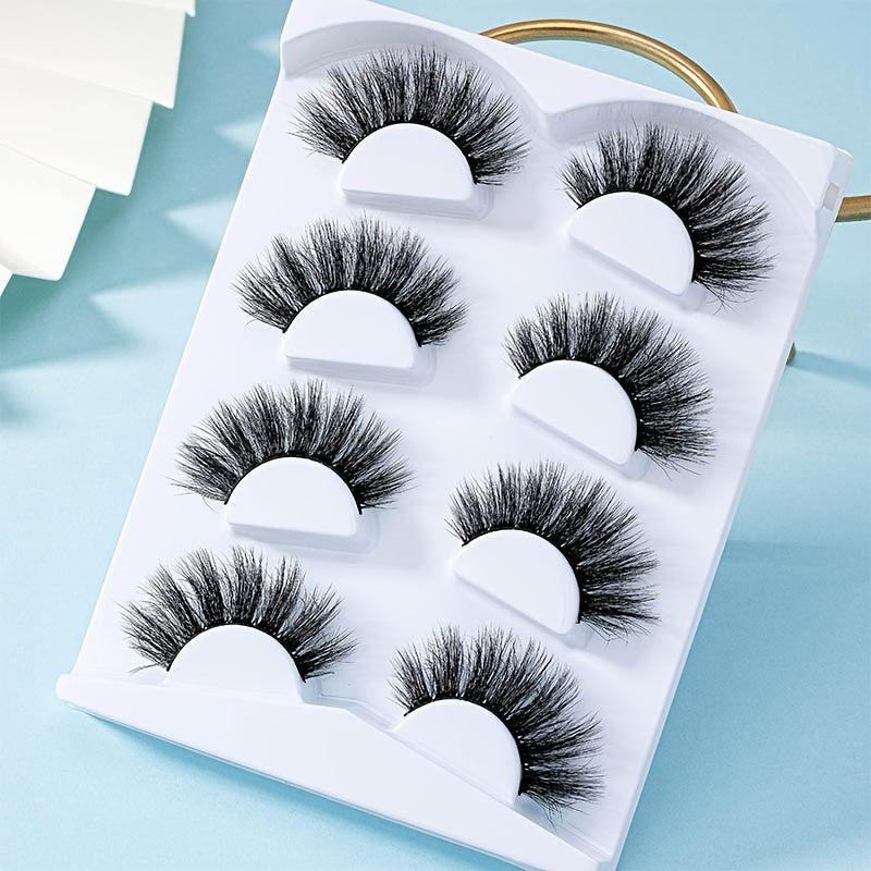 Volumized False Eyelashes Messy High Volume 10 18mm Wispy Long Thick Eyelashes