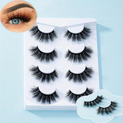 Volumized False Eyelashes Messy High Volume 10 18mm Wispy Long Thick Eyelashes