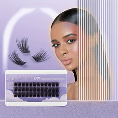 3 Rows Cluster Lashes Devil Feather Fan False Eyelashes Natural Makeup Kit