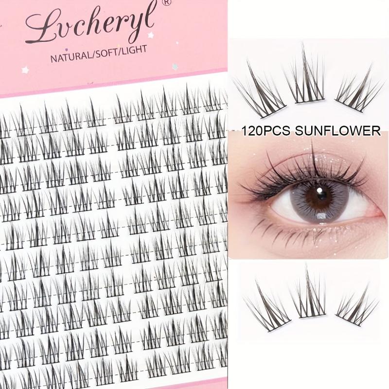 120 Sunflower Cluster False Eyelashes Set
