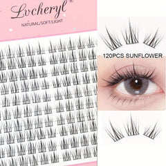 120 Sunflower Cluster False Eyelashes Set