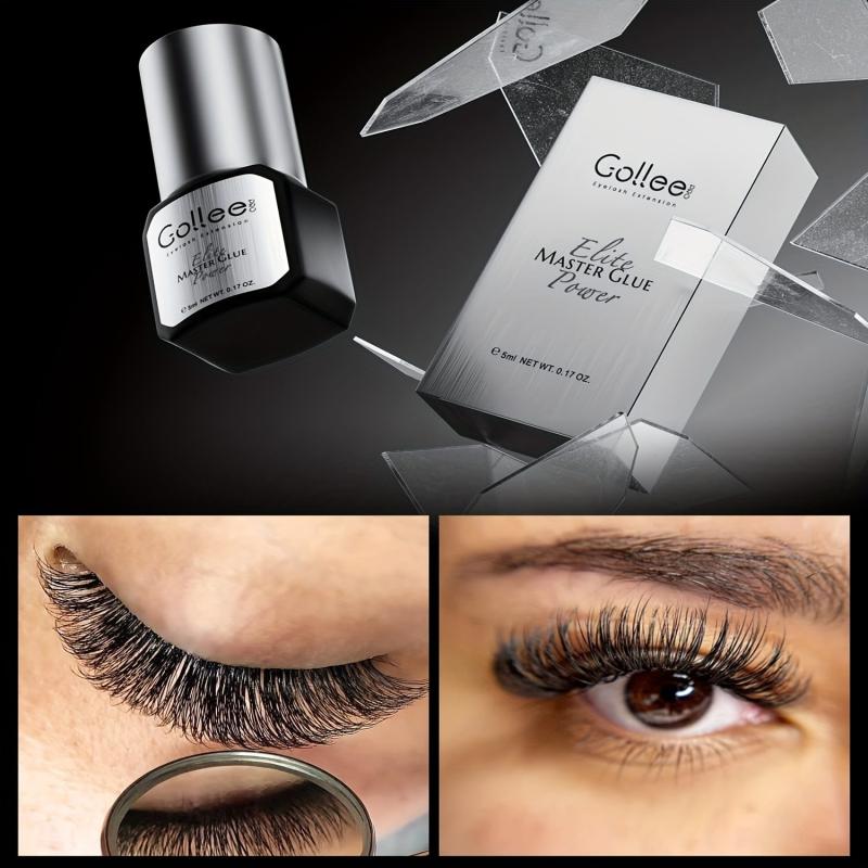 GOLLEE Eyelash Extension Glue Strong Adhesive 0.5 Sec Dry Time 8 Weeks Retention