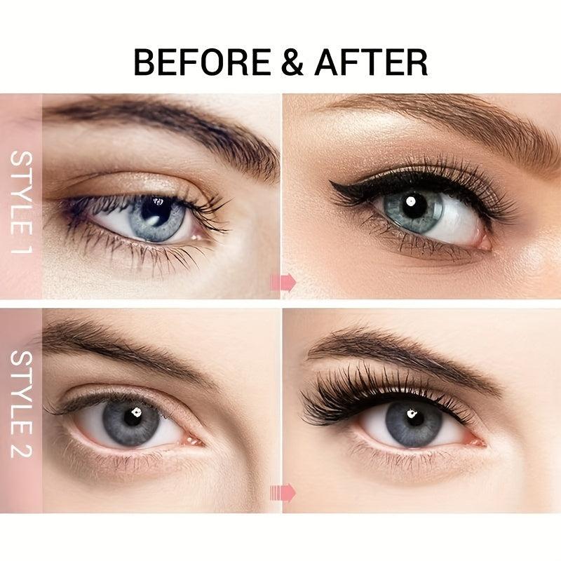 2Pairs Magnetic Eyelashes With Tweezers and Eyeliner