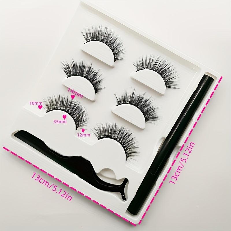 Eyelash Extension Kit Magic Eyeliner Pen 3D False Lashes Mink Lashes Set